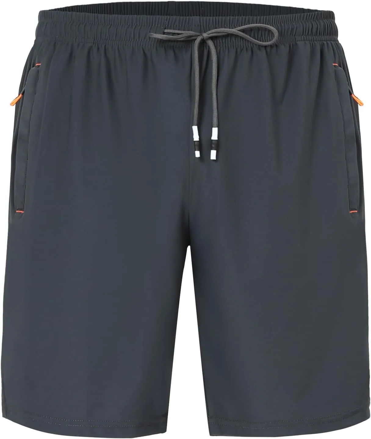 Mens Quick Dry Athletic Hiking Shorts Lightweight Running Workout Gym Active Shorts with Zipper Pockets
