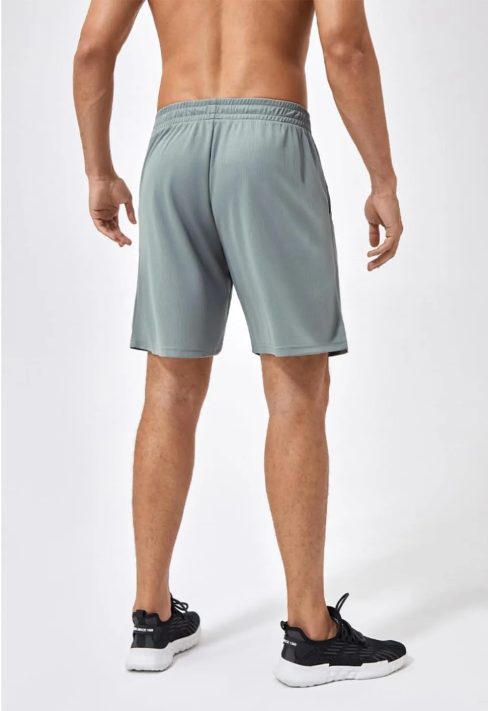 Men's Quick-Dry Athletic Shorts with Pockets, Lightweight Workout Shorts, Breathable Running Shorts with Elastic Waistband
