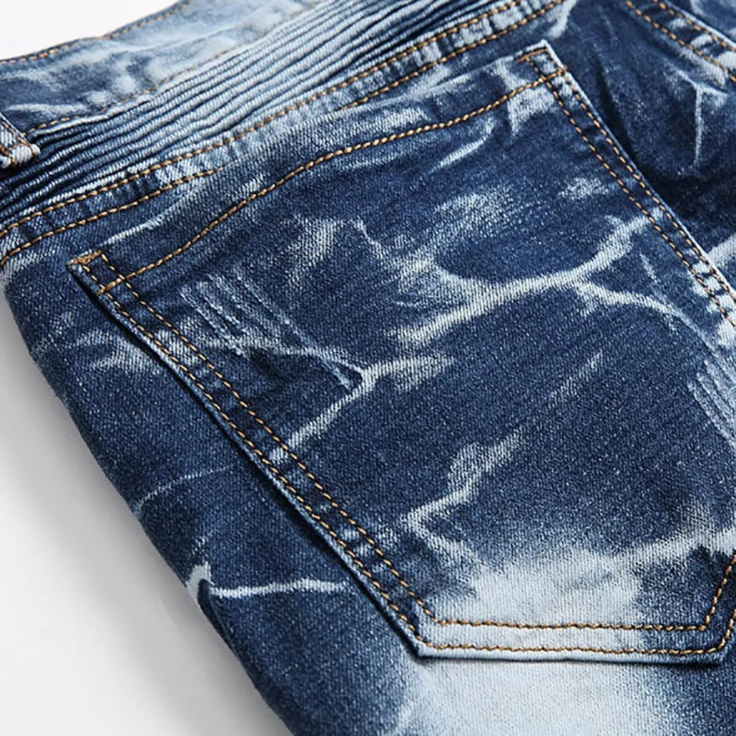 Mens Ripped Jeans Wide Leg Distressed Destroyed Jeans Denim Pant Y2k Hip Hop Trousers Jeans with Pockets