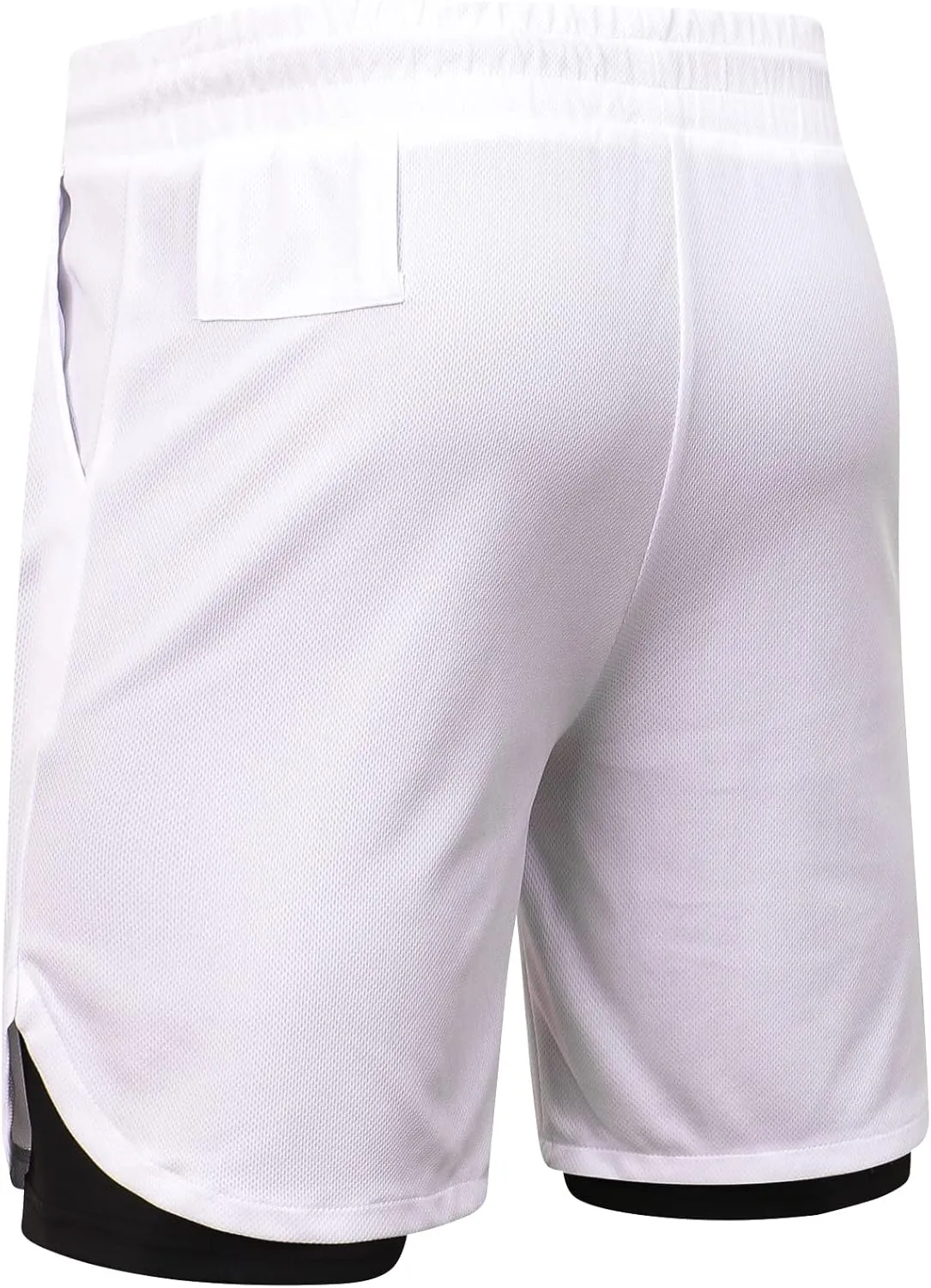Men‘s Running Shorts, 2 in 1 Quick Dry Workout Shorts with Phone Pockets, 7 inch Gym Yoga Basketball Sports Shorts