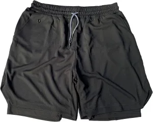 Men's Running Shorts Mesh Gym Athletic Workout Shorts for Men 2 in 1 Quick Dry Sports Shorts with Liner and Pockets