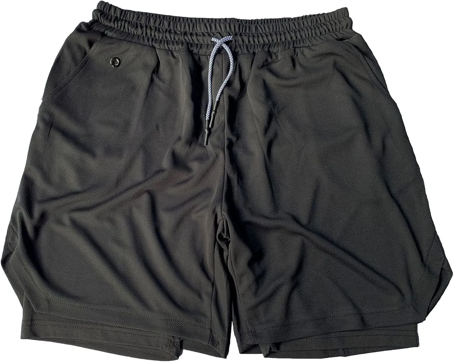 Men's Running Shorts Mesh Gym Athletic Workout Shorts for Men 2 in 1 Quick Dry Sports Shorts with Liner and Pockets