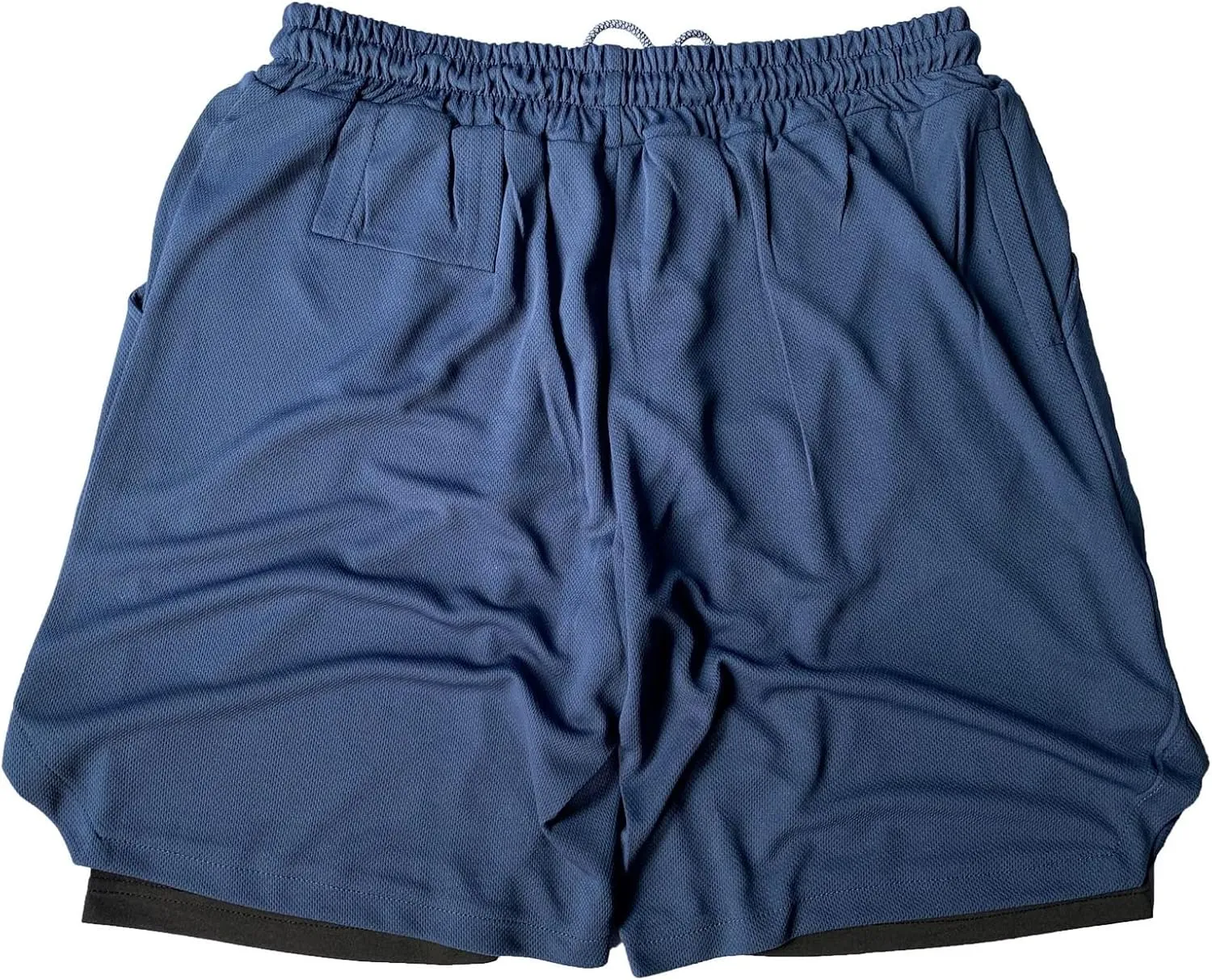 Men's Running Shorts Mesh Gym Athletic Workout Shorts for Men 2 in 1 Quick Dry Sports Shorts with Liner and Pockets