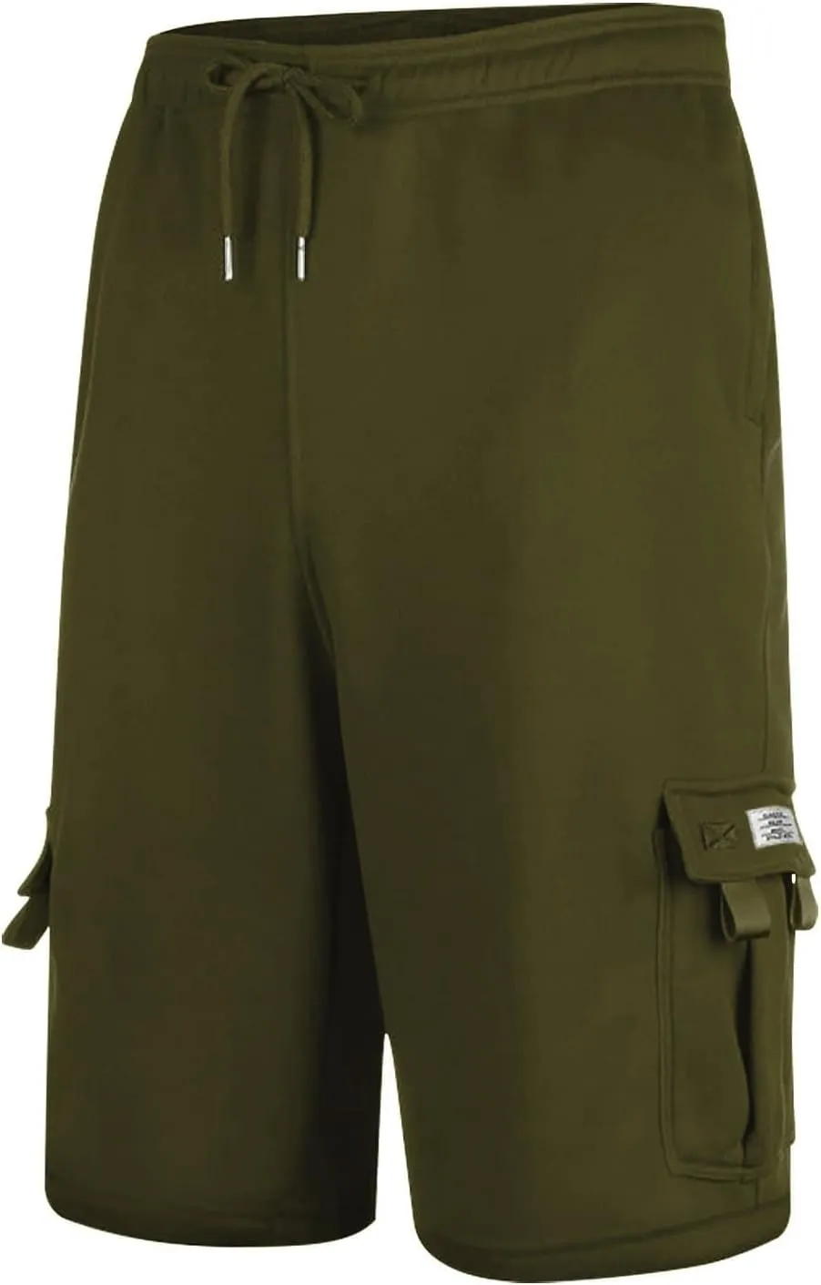 Men's Shorts Cargo Work Outdoors Summer Shorts Elastic Waist Drawstring Classic with Multi Pockets Solid Half Pants