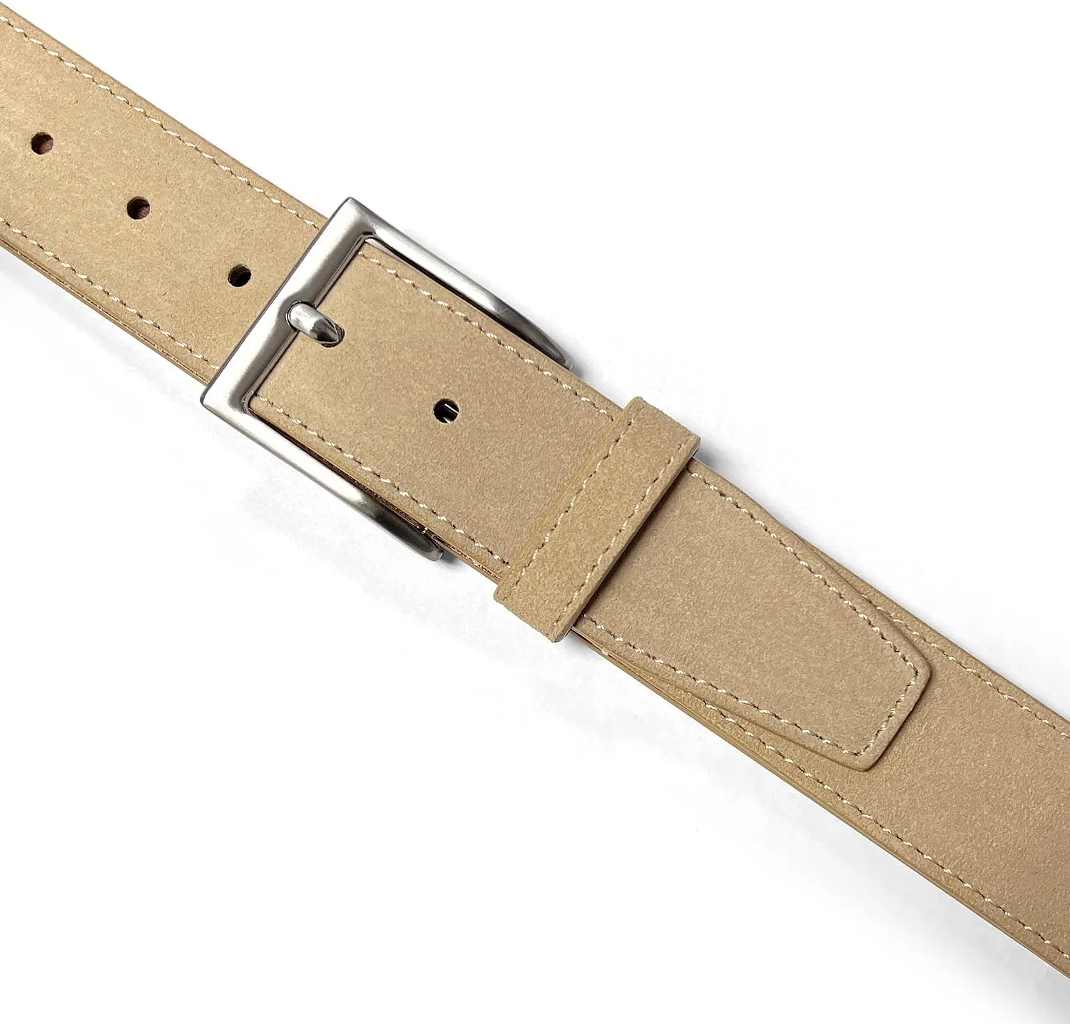 Men's Suede Leather Belt Genuine Leather Casual Dress Belt or Ratchet Belt Multi Color & Width Style