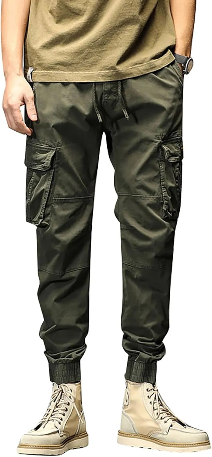 Mens Sweatpants Joggers Pants Man Pants Casual Rope Loose Heavyweight Loose Sports Trousers Pockets Pant Mens Cotton