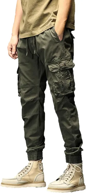 Mens Sweatpants Joggers Pants Man Pants Casual Rope Loose Heavyweight Loose Sports Trousers Pockets Pant Mens Cotton