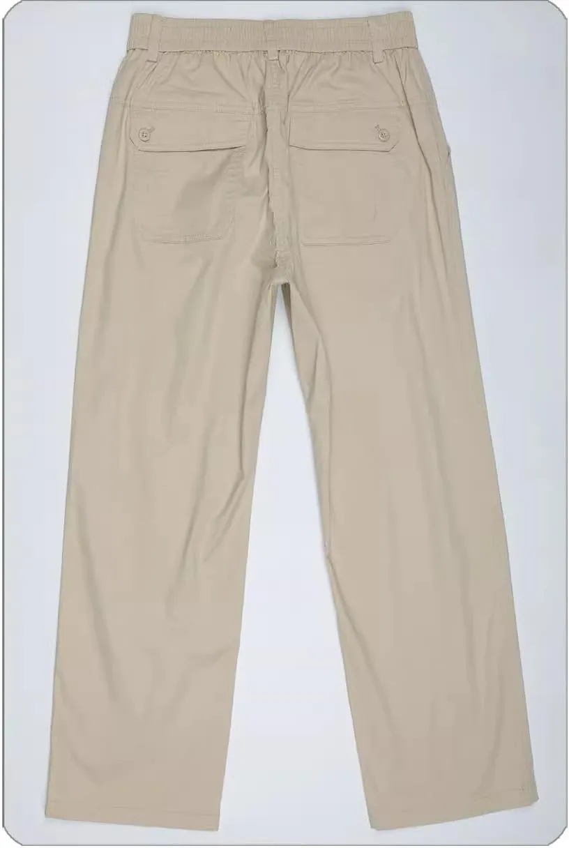 Men's Trouser Summer Lightweight Loose Wide-Leg Pants for Men