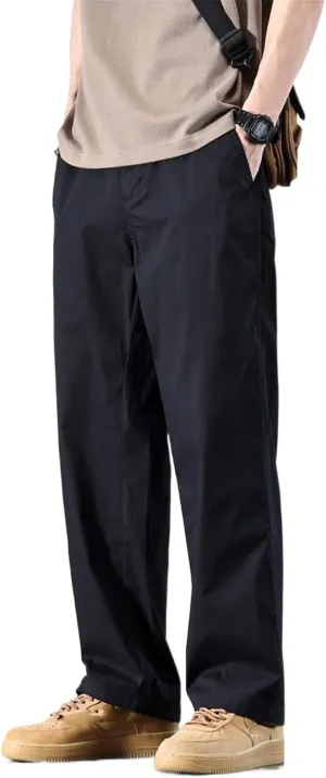 Men's Trouser Summer Lightweight Loose Wide-Leg Pants for Men