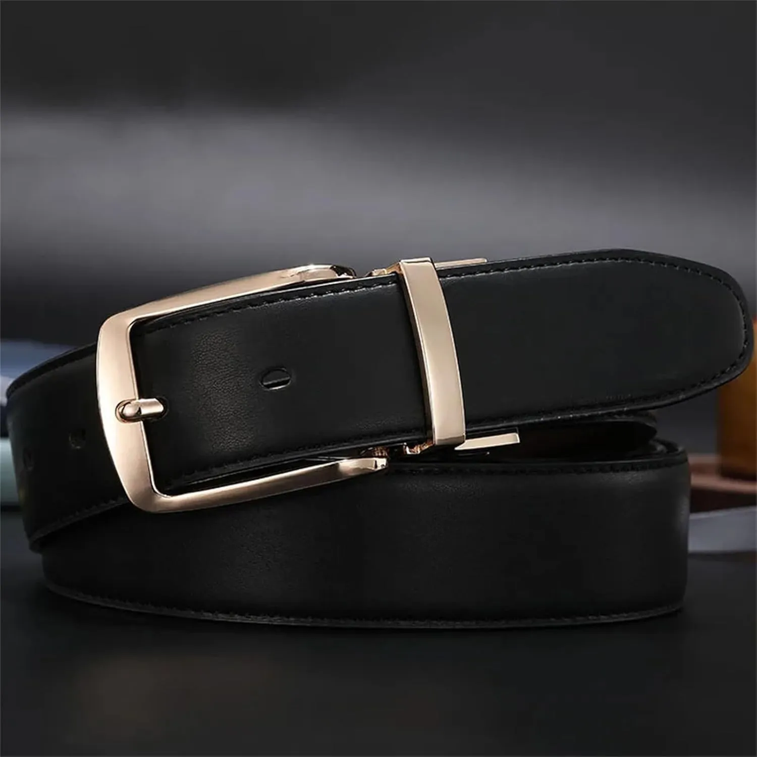 Mnjyihy Men Reversible Dress Belts Vintage Genuine Business Casual Leather Belt