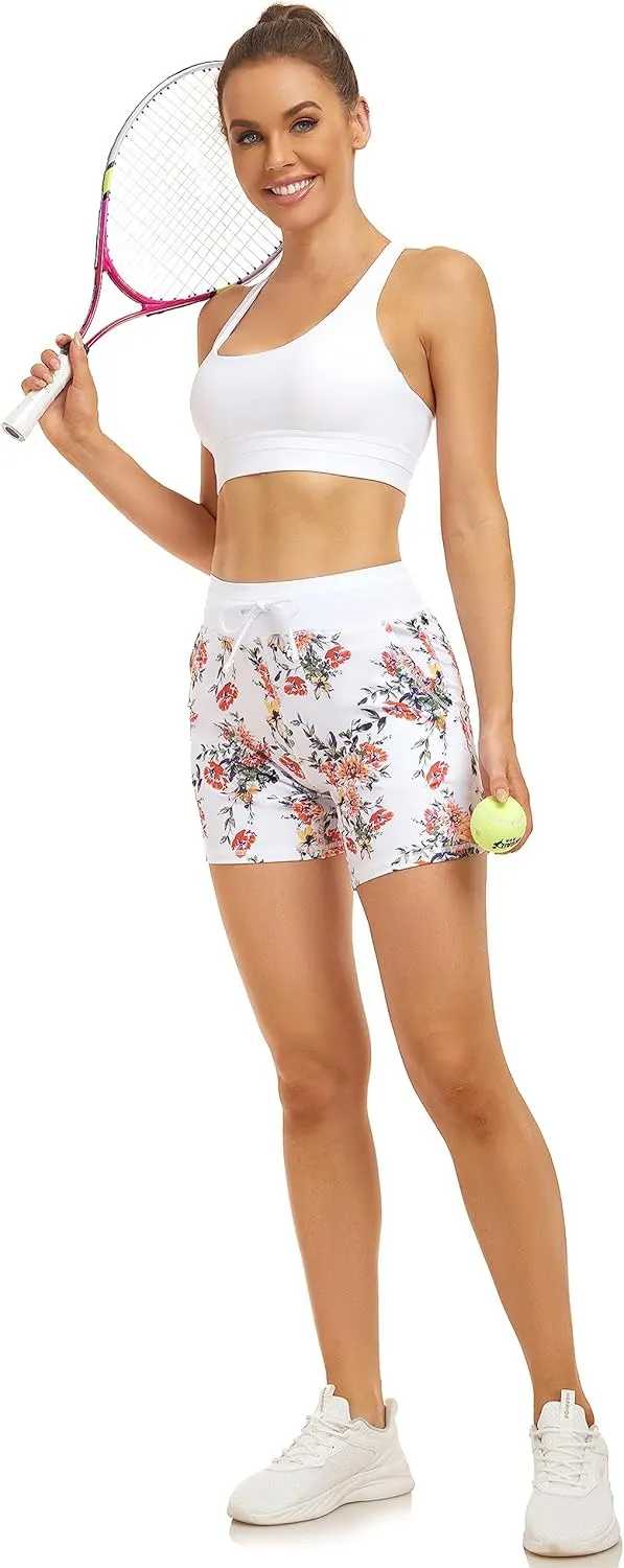 MOUEEY Women's Workout Hiking Shorts Running Athletic Gym Shorts with Pockets