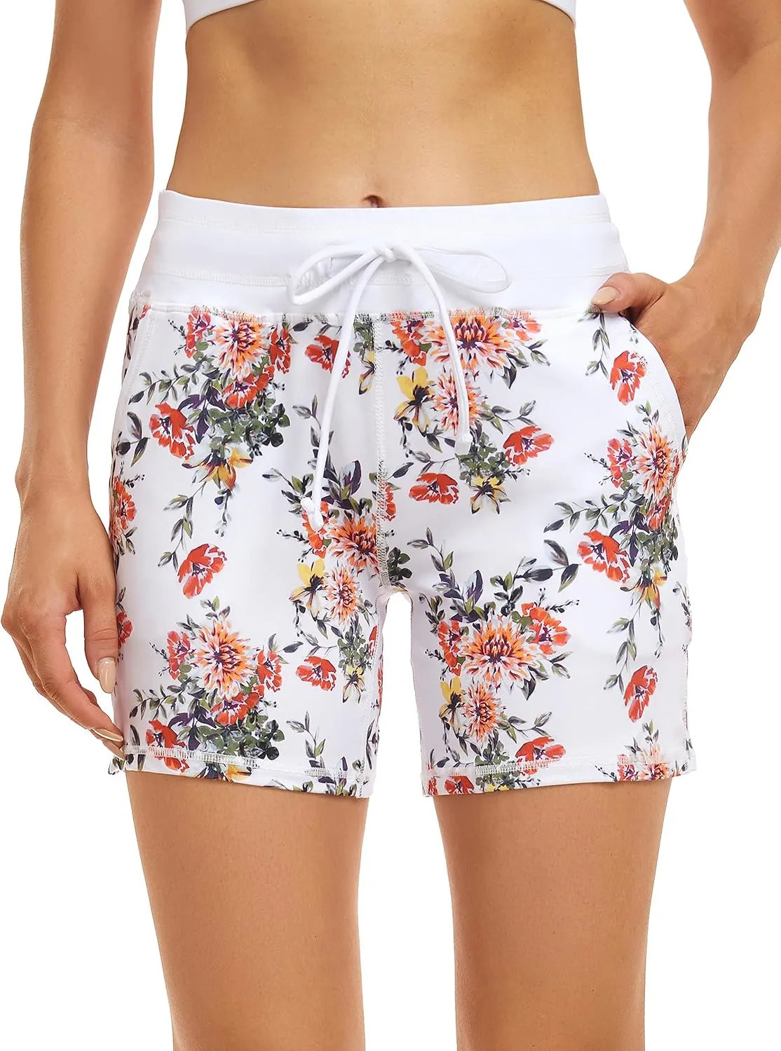 MOUEEY Women's Workout Hiking Shorts Running Athletic Gym Shorts with Pockets
