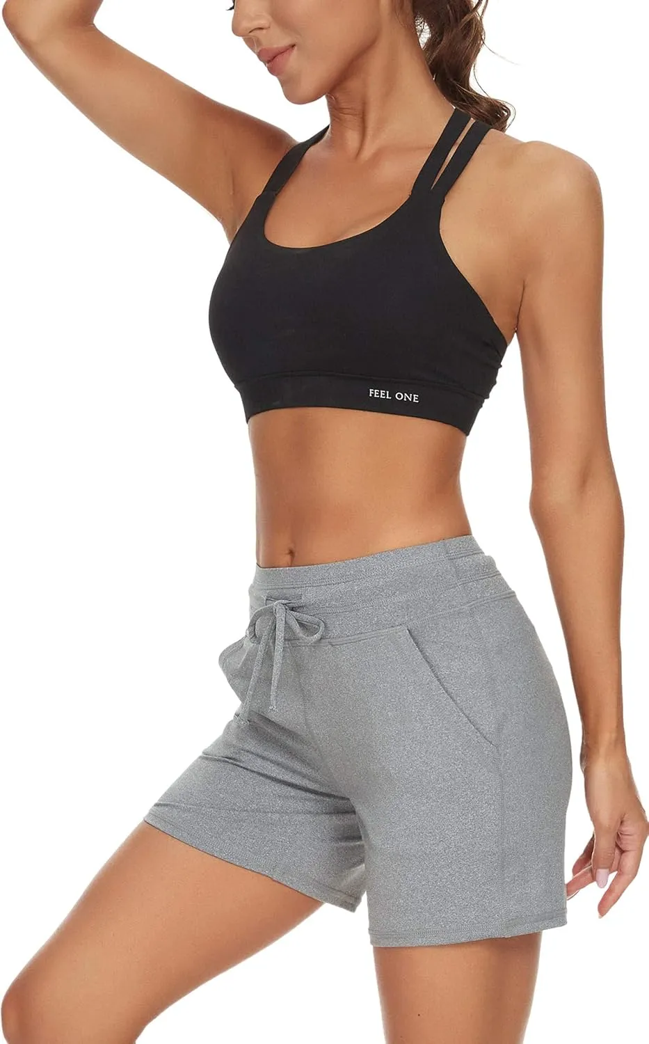 MOUEEY Women's Workout Hiking Shorts Running Athletic Gym Shorts with Pockets