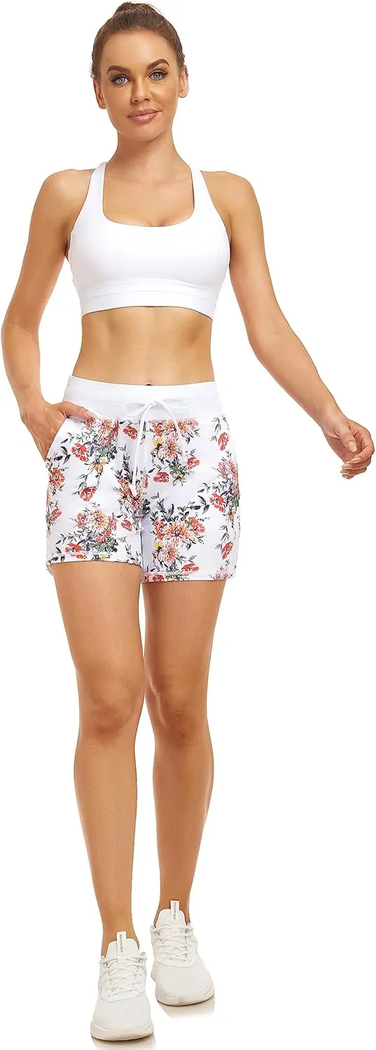 MOUEEY Women's Workout Hiking Shorts Running Athletic Gym Shorts with Pockets