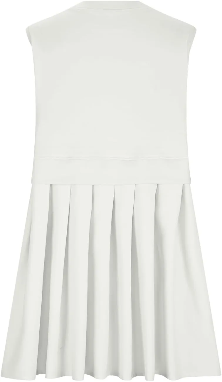 Plus Size Dresses for Curvy Women Solid Color Sleeveless Midi Dress Baggy Casual Sundress Ruffle Flowy Summer Dresses