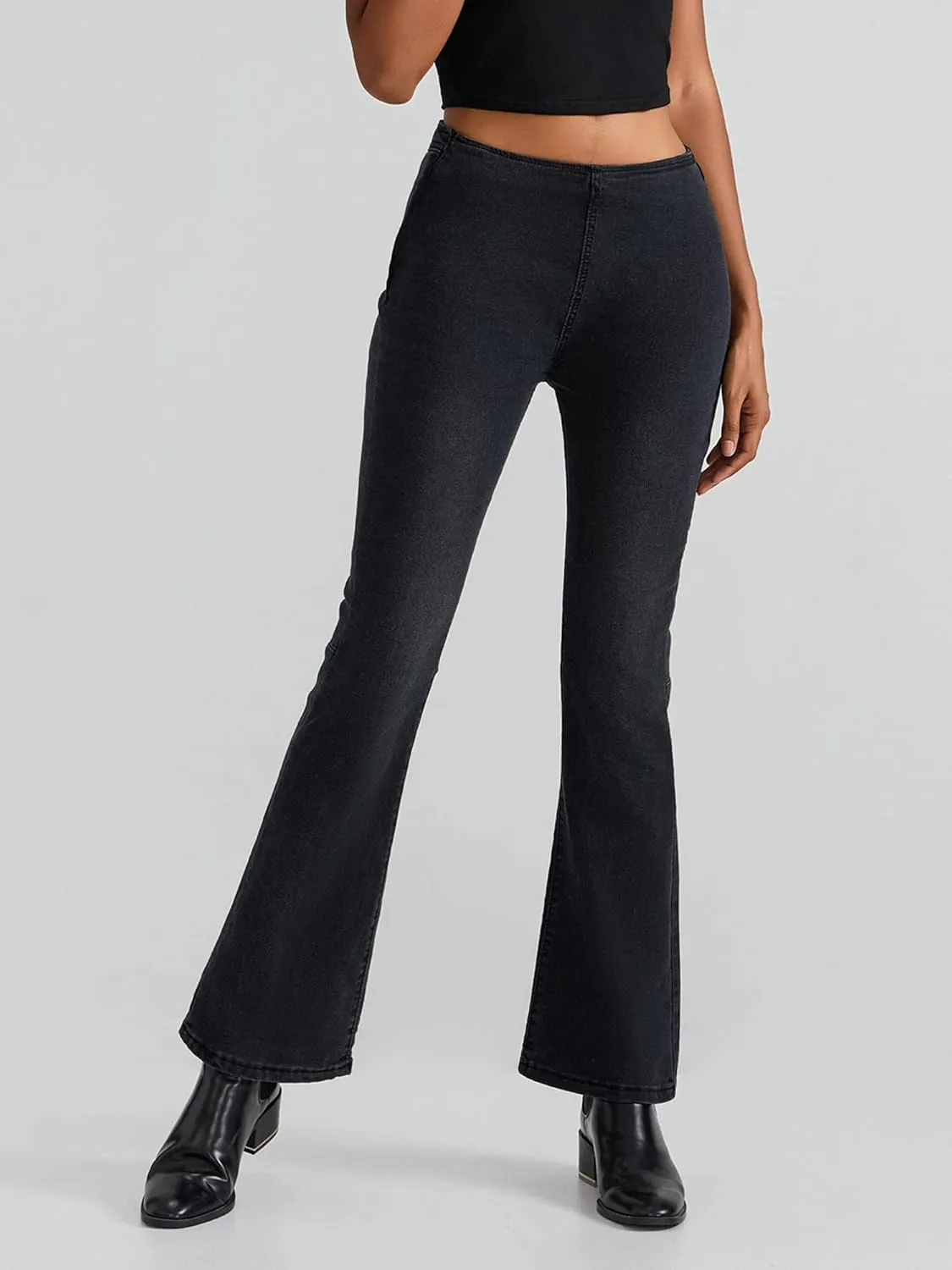 Skinny High Waisted Bell Bottom Jeans for Women Flare Jeans for Women Stretch Wide Leg Jeans