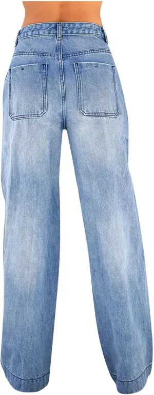 Stretch Jeans for Women Beige Pants for Women Jeans for Women High Waist Wide Leg Jeans Plus Size Black Jeans