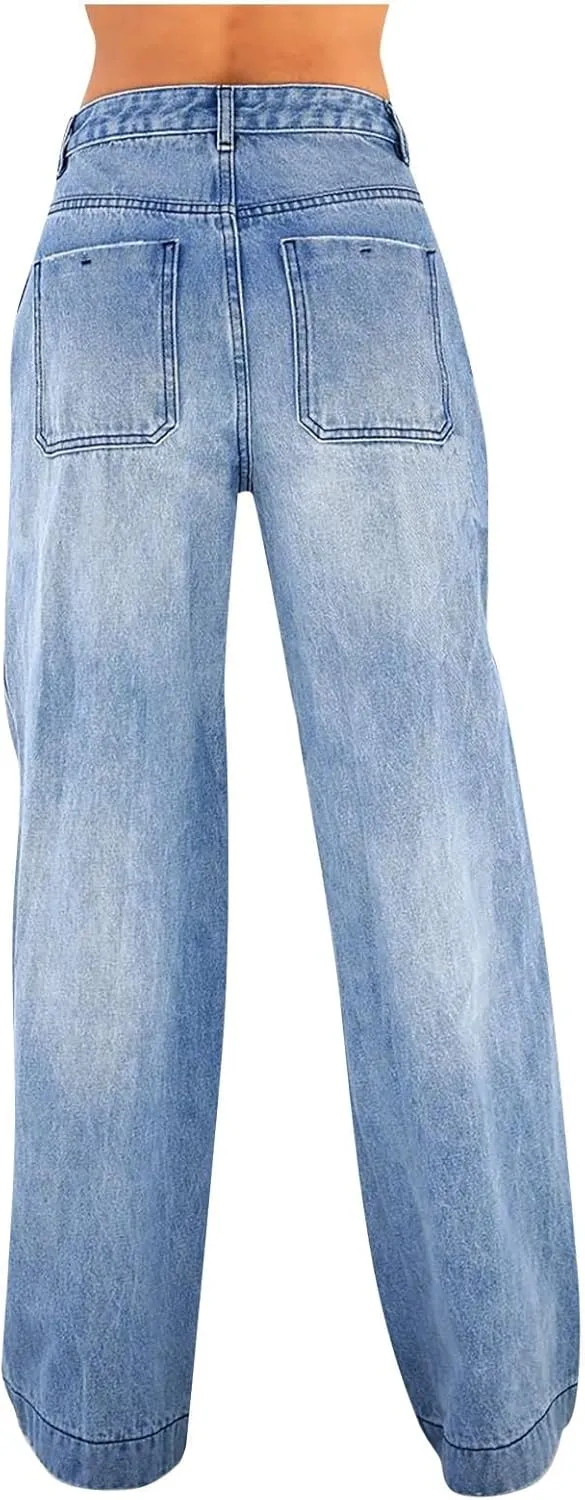 Stretch Jeans for Women Beige Pants for Women Jeans for Women High Waist Wide Leg Jeans Plus Size Black Jeans