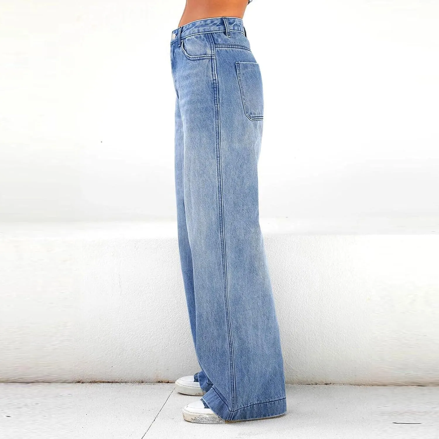 Stretch Jeans for Women Beige Pants for Women Jeans for Women High Waist Wide Leg Jeans Plus Size Black Jeans