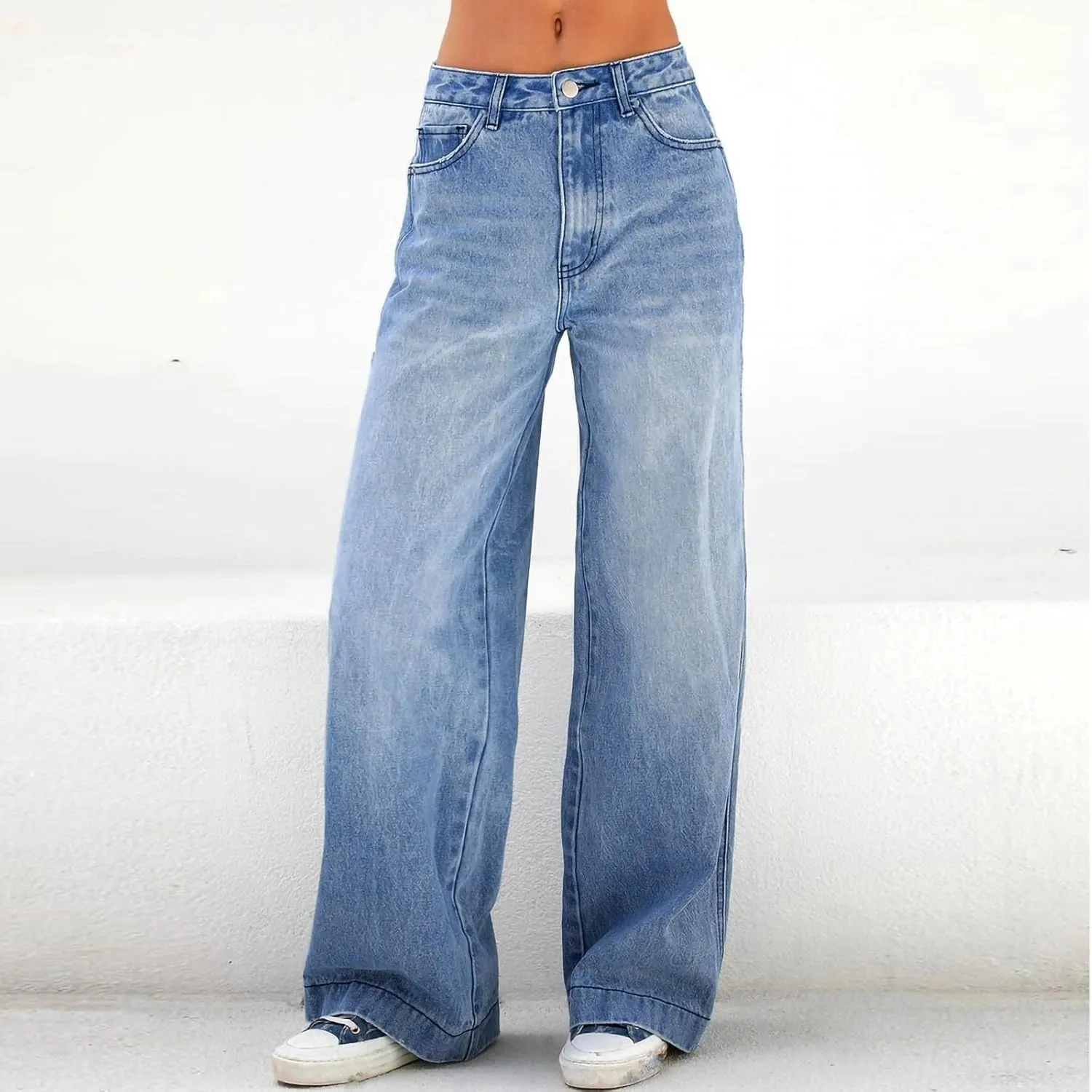 Stretch Jeans for Women Beige Pants for Women Jeans for Women High Waist Wide Leg Jeans Plus Size Black Jeans
