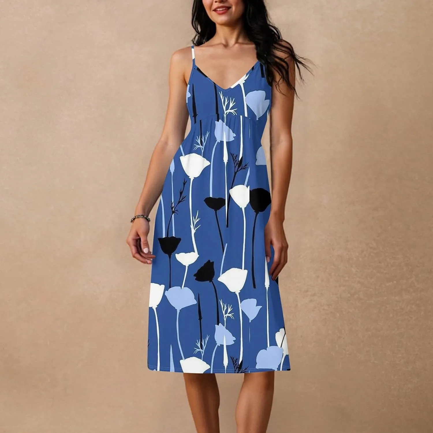 Summer Dresses for Women 2025 Elegent Boho Floral Bow Tie Waist Midi Dress Classy Ditsy Floral Country Beach Sundresses