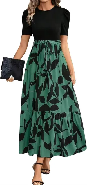 Summer Dresses for Women 2025,Spring Wrap Dress for Women Plus Size A Line Wedding Guest Womens Easter Dresses