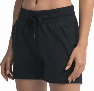 Summer Quick-Dry Drawstring Waist Running Shorts Women Sports Workout Shorts Gym Athletic Shorts with Pockets