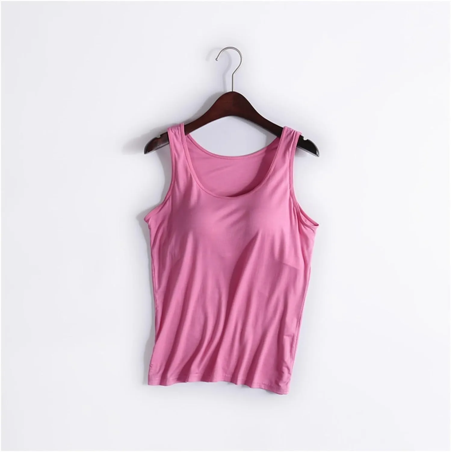 Tank Top with Built in Bra for Women Casual Summer Sleeveless Gym Crop Tops Workout Athletic Yoga Shirts