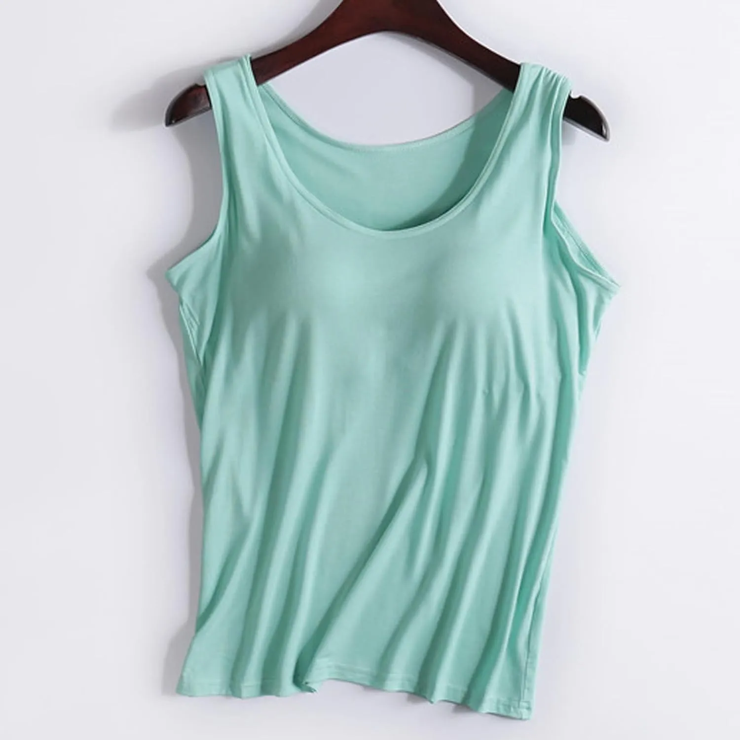 Tank Tops with Built in Bra for Women Athletic Camisole Vest Summer Casual Padded Yoga Sports Shirts Undershirt