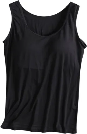 Tank Tops with Built in Bra for Women Athletic Camisole Vest Summer Casual Padded Yoga Sports Shirts Undershirt