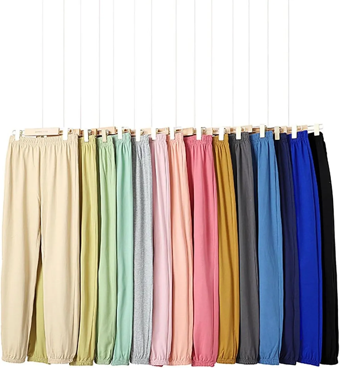 Teen Boys Girls Baggy Sweatpants Kids Wide Leg Loose Pants Elastic Waist Solid Color Trousers Loose Fit Casual Joggers