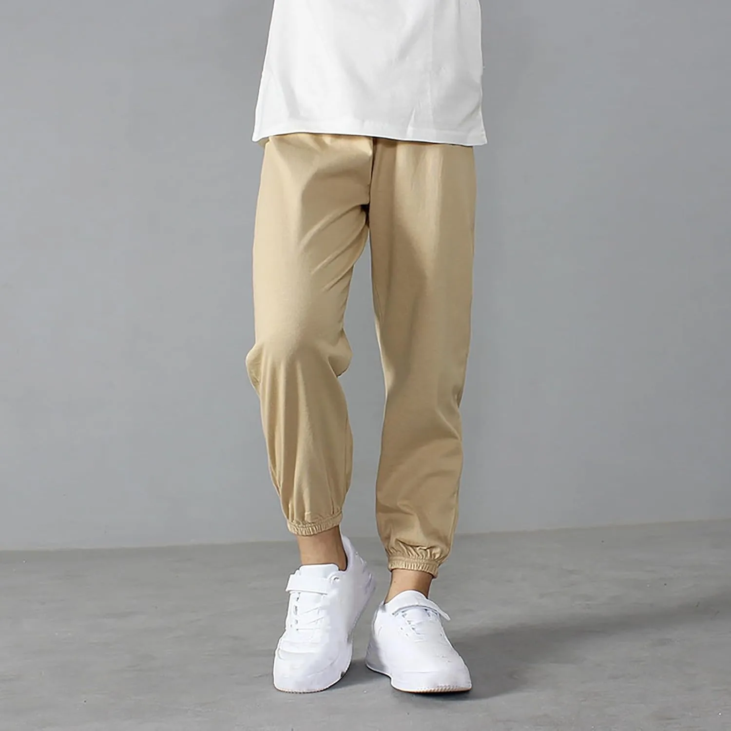 Teen Boys Girls Baggy Sweatpants Kids Wide Leg Loose Pants Elastic Waist Solid Color Trousers Loose Fit Casual Joggers