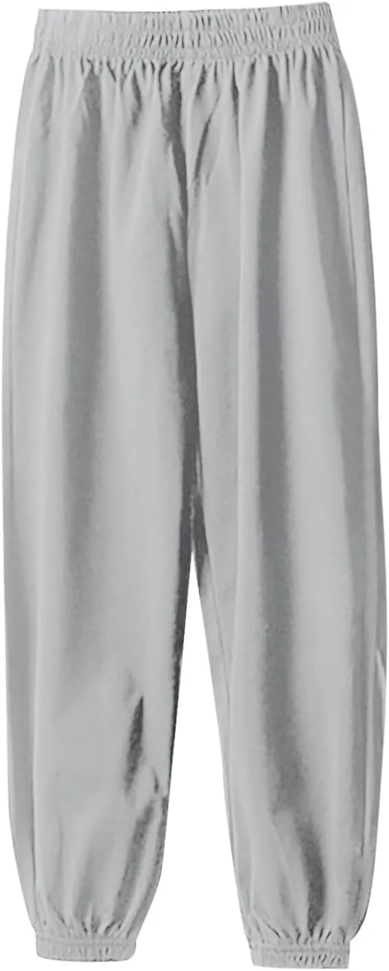 Teen Boys Girls Baggy Sweatpants Kids Wide Leg Loose Pants Elastic Waist Solid Color Trousers Loose Fit Casual Joggers