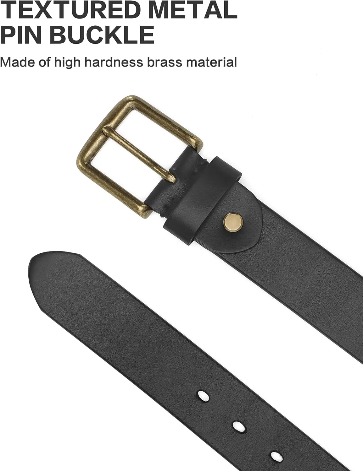 Thicken Full Grain Leather Mens Belt Heavy Duty Mens Work Belt Mens Belt High Hardness Buckle Packed In Gift Box