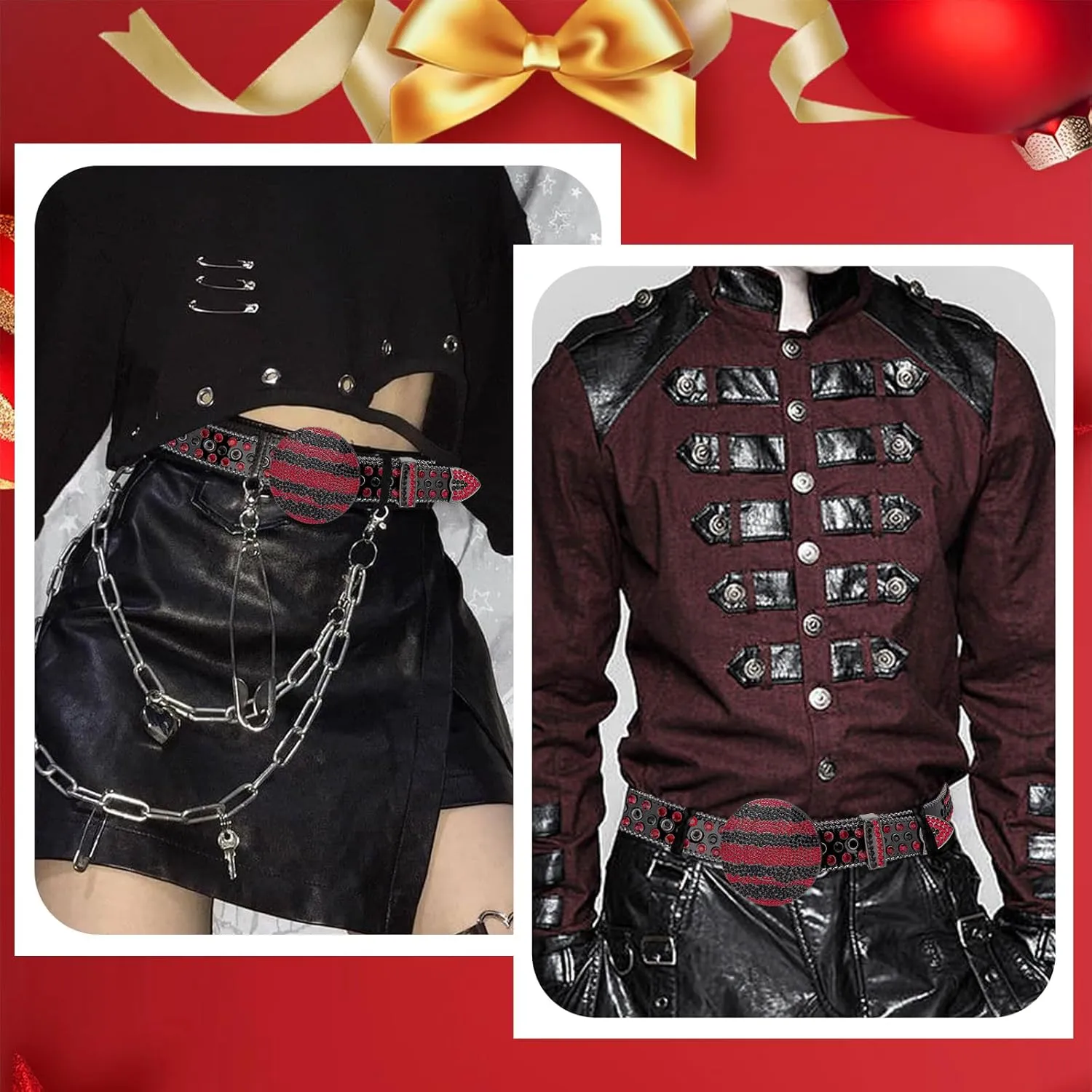 TINIDI Men Women Rhinestone Belt Western Bling Belt Studded Crystal Diamond Leather Belts With Jupiter Round Buckle