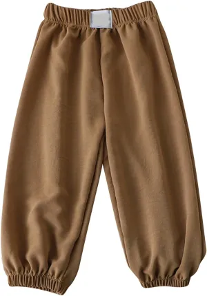 Toddler Boys Girls Baggy Sweatpants Kids Wide Leg Loose Fit Trousers Elastic Waist Loose Pants Solid Color Thin Joggers