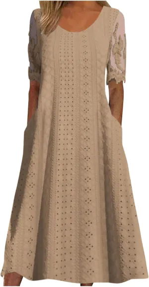 V Neck Cami Slip Dressfor Women Plain Dress with Pockets V Neck Sleeveless Dress Summer Sun Beach Dress Loose Dress