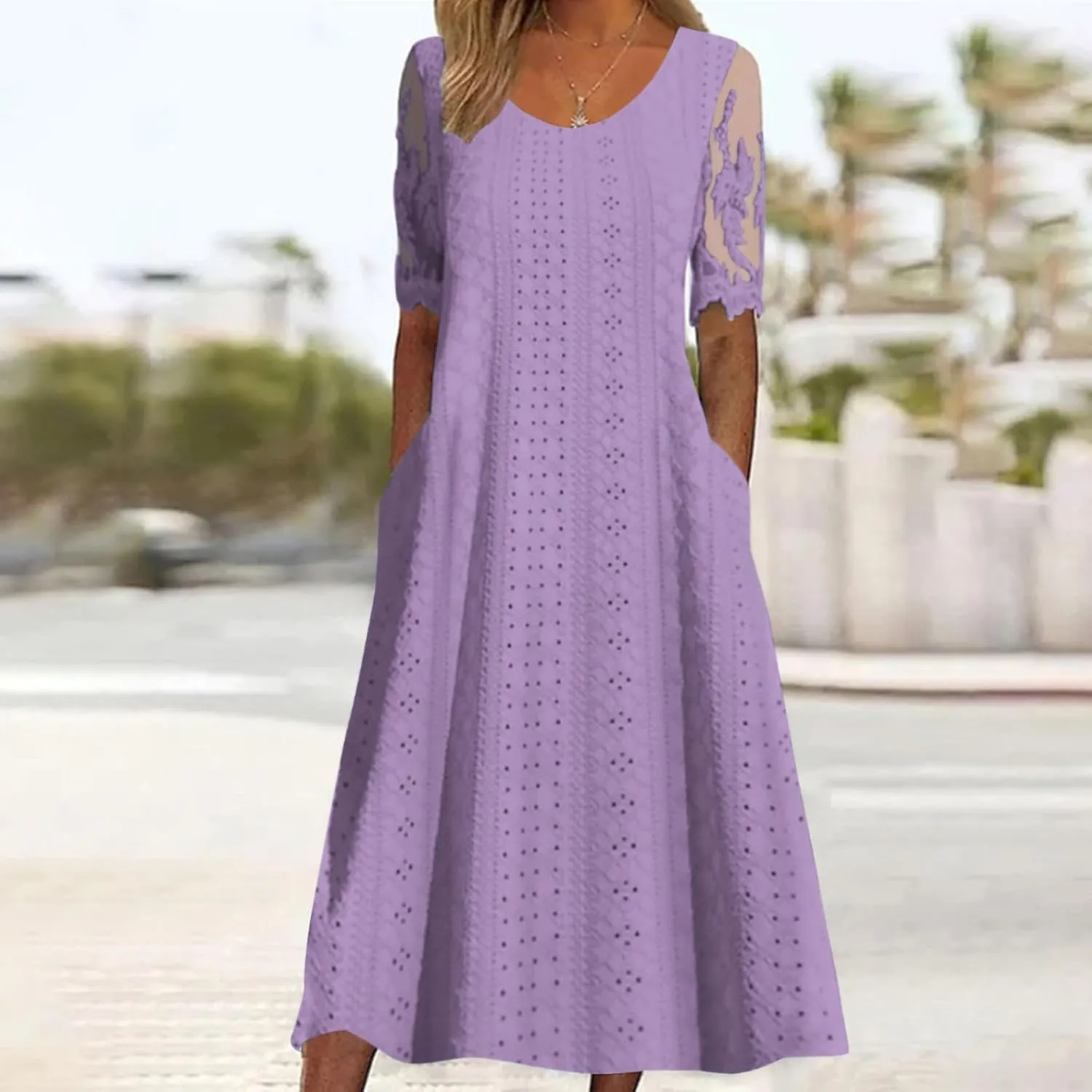 V Neck Cami Slip Dressfor Women Plain Dress with Pockets V Neck Sleeveless Dress Summer Sun Beach Dress Loose Dress