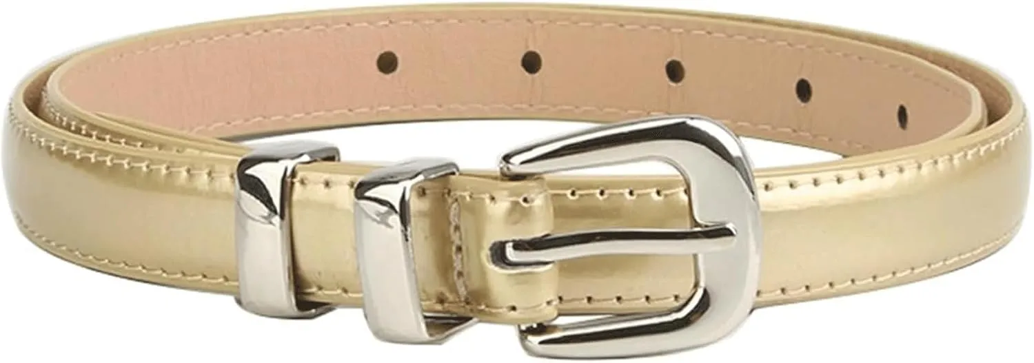 Waist Belt Women's Waist Belts Cowhide Fashion Belts Adjustable Versatile Decoration Thin Belt Dress Denim Belt