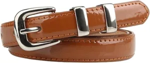 Waist Belt Women's Waist Belts Cowhide Fashion Belts Adjustable Versatile Decoration Thin Belt Dress Denim Belt