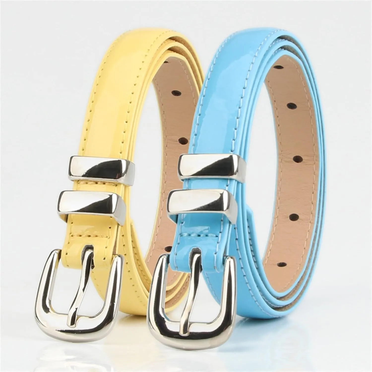 Waist Belt Women's Waist Belts Cowhide Fashion Belts Adjustable Versatile Decoration Thin Belt Dress Denim Belt