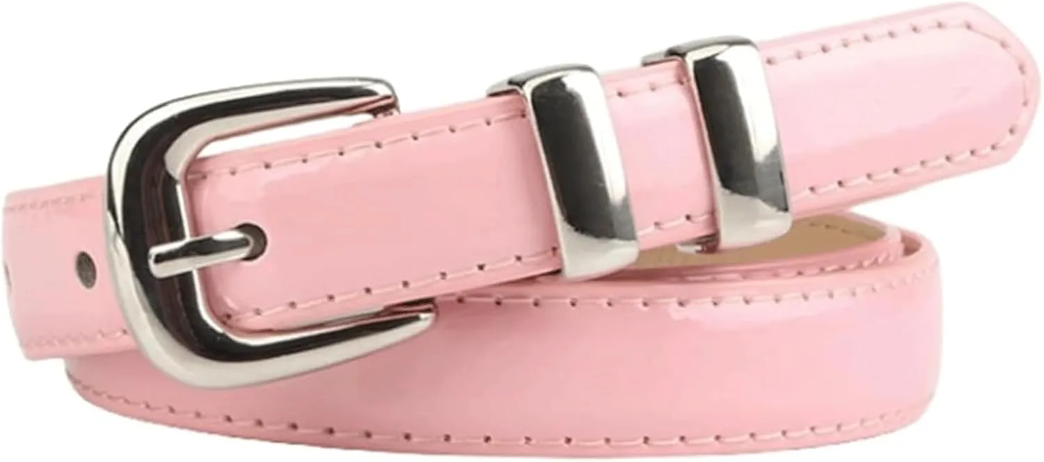 Waist Belt Women's Waist Belts Cowhide Fashion Belts Adjustable Versatile Decoration Thin Belt Dress Denim Belt