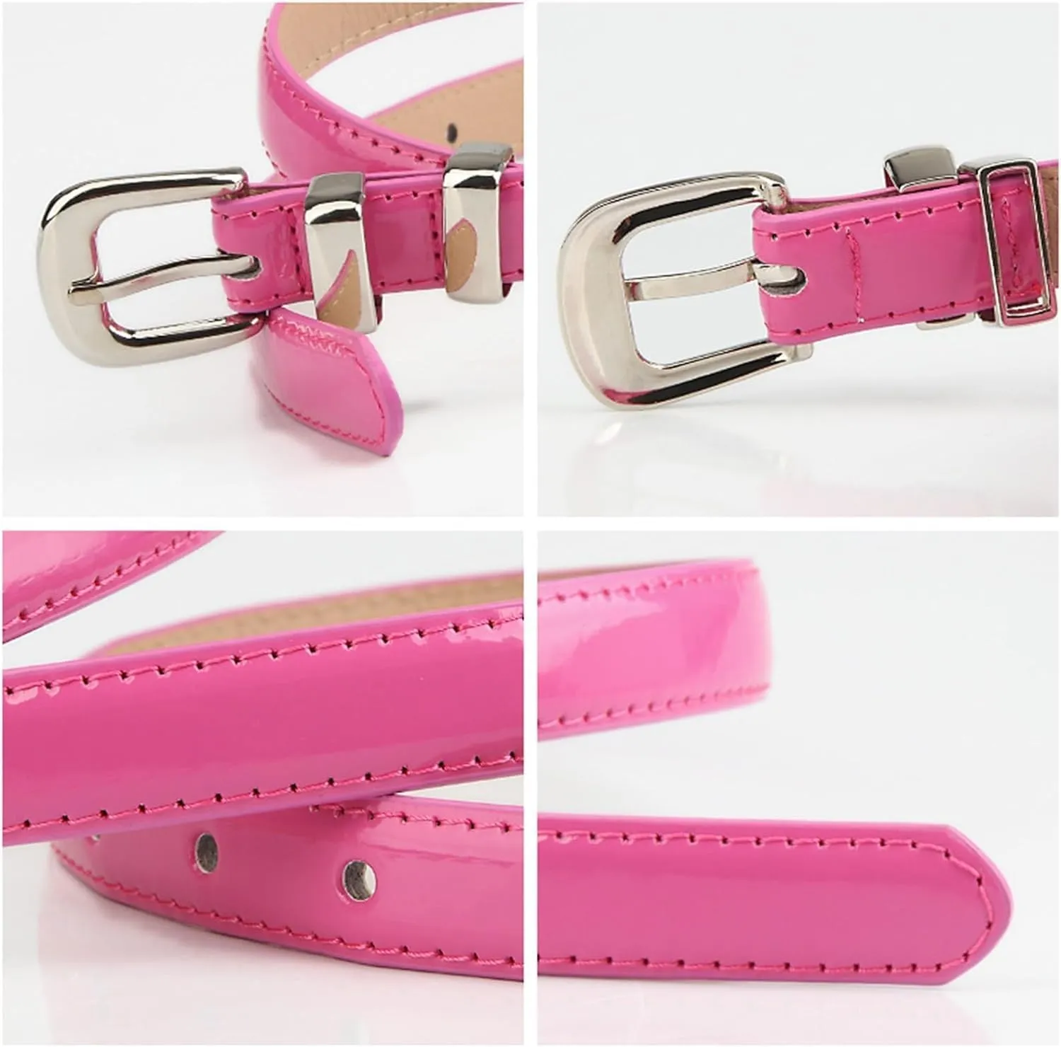 Waist Belt Women's Waist Belts Cowhide Fashion Belts Adjustable Versatile Decoration Thin Belt Dress Denim Belt