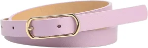 Waist Belt Women's Waist Belts Oval Button Simple And Versatile Leather Alloy Buckle Dress Thin Decoration