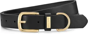 WHIPPY Women Leather Belt Fashion Ladies Waist Belt with Gold Buckle Casual Leather Belt for Jeans Pants Dresses