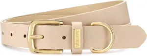 WHIPPY Women Leather Belt Fashion Ladies Waist Belt with Gold Buckle Casual Leather Belt for Jeans Pants Dresses
