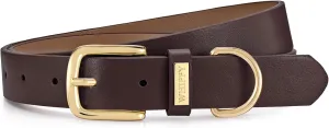 WHIPPY Women Leather Belt Fashion Ladies Waist Belt with Gold Buckle Casual Leather Belt for Jeans Pants Dresses