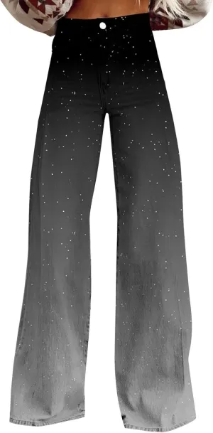 Wide Leg Jeans for Womens High Waisted Jean with Pockets Baggy Denim Pants Loose Boyfriend Casual Pant