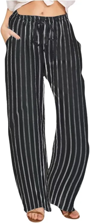 Wide Leg Pants Woman Summer Lightweight 2025 Casual Elastic Waist Palazzo Pants Flowy Soft Drawstring Trousers