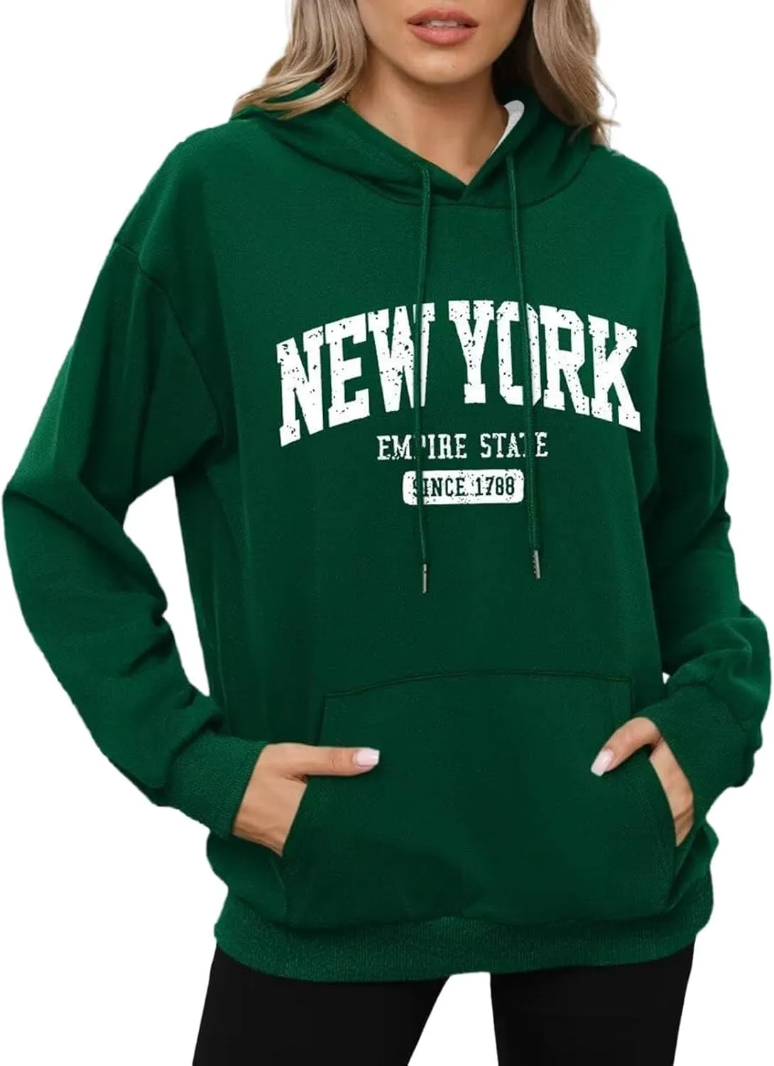 Women Y2K Los Angeles Sweatshirt Hip Hop Letter Print Oversize Hoodie Casual Baggy Harajuku Gothic Pullover Hoodie